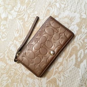 Authentic coach wristlet wallet